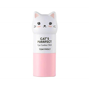 Tonymoly Cat'S Purrfect Eye Contour Stick, Under Eye Primer Stick, Valentines Gifts, Illuminates Tired Puffy Skin, 9 G