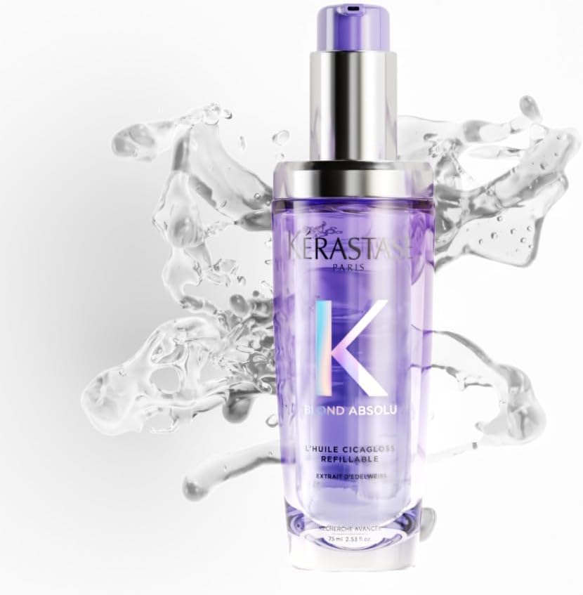 Kérastase Blond Absolu, Intense Blonde Strengthening Hair Oil, For Sensitised Lightened or Highlighted Hair, With Hyaluronic Acid & Edelweiss Flower, Huile Cicaextreme, 75ml : Amazon.co.uk: Premium Beauty