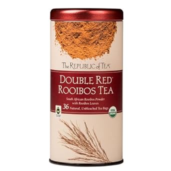 The Republic Of Tea Organic Double Red Rooibos Tea, 36 Tea Bag Tin