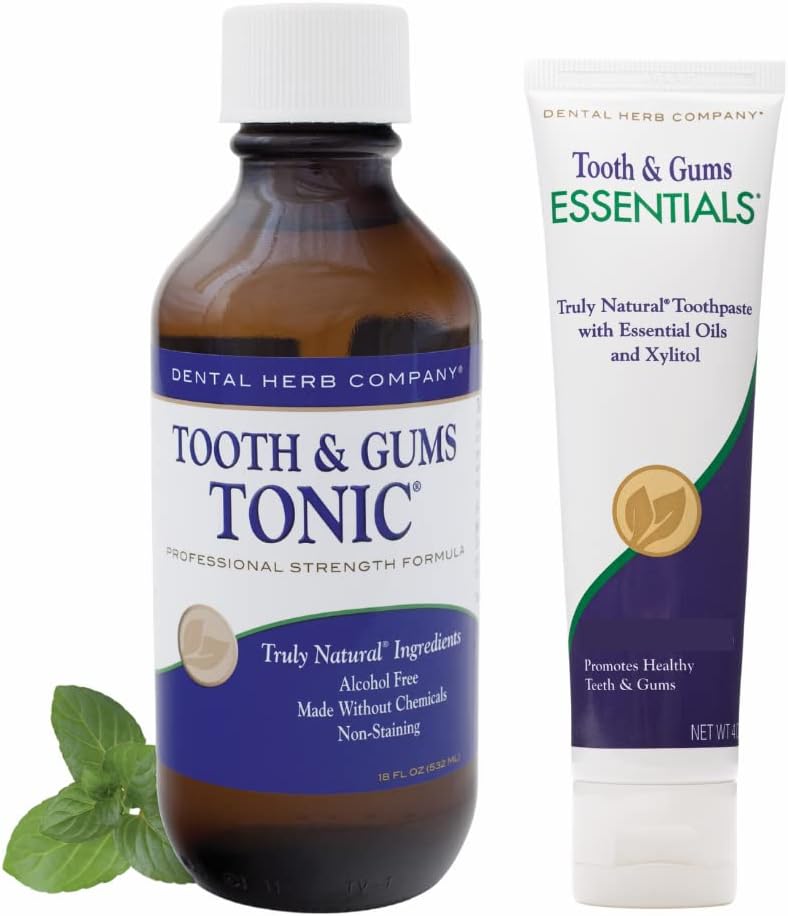 Dental Herb Company - Tooth & Gums Tonic (18 oz.) Mouthwash and Essentials Paste (Kit)