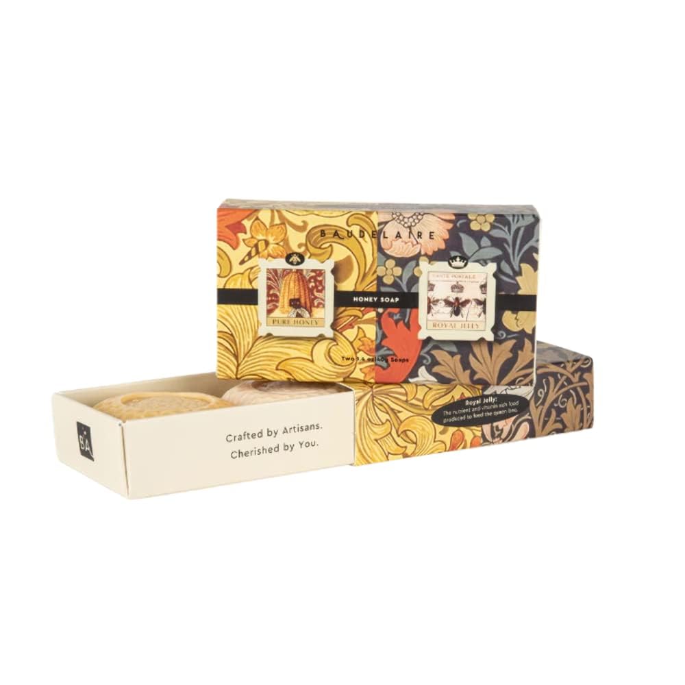 Baudelaire Honey Soap Pure Honey And Royal Jelly, 1.4 Ounce, Set Of 2 : Beauty & Personal Care