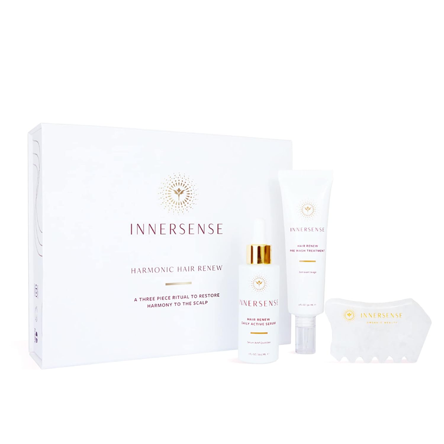 Innersense Organic Beauty - Natural Hair Renew Scalp Care Set | 3 Piece Kit For Optimal Hair Growth : Beauty & Personal Care