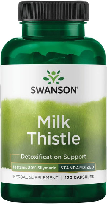 Swanson Milk Thistle - 100 Capsules - Herbal Liver Support Supplement For Overall Health And Wellbeing