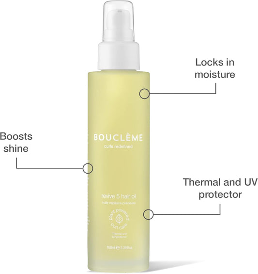 Bouclème -Revive 5 Hair Oil - Weightless Antioxidant Multi-Use Oil To Protect And Hydrate Hair - 97% Naturally Derived Ingredients And Vegan -100Ml