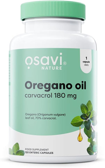 Osavi Oregano Oil – 120 Enteric Softgels | Standardized For 70% Carvacrol | Enteric Capsules To Prevent Stomach Irritation