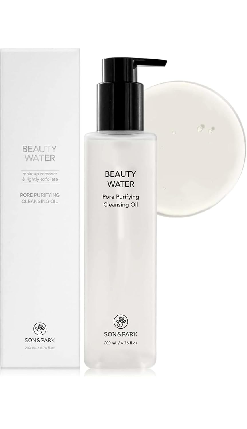 Son&Park Cleansing Oil For Pore Purifying & Control Mild & Deep Facial Cleanser, Blackhead Melting Daily Makeup Removal With Jojoba, Avocado, Olive, Tea Tree Leaf Oil 6.76 Fl Oz(200Ml) Made In The Usa