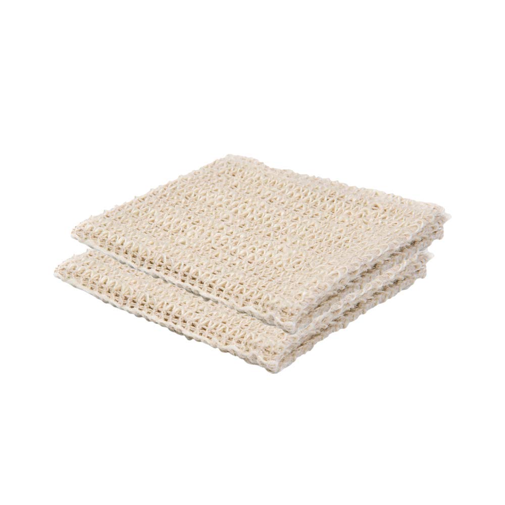 Shea Radiance Sisal Exfoliating Washcloth- 100% Renewable Sisal Fiber - Eco Friendly & Biodegradable Body Scrubber (3 Pack)
