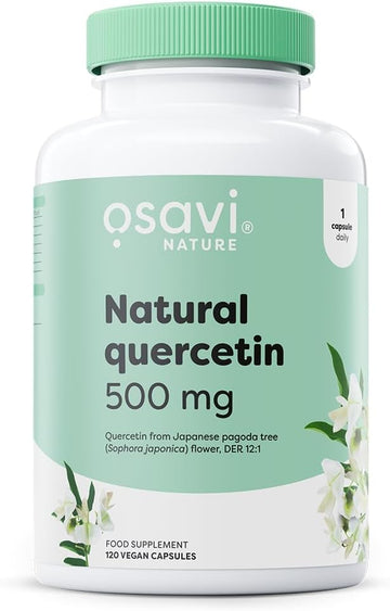 Osavi Natural Quercetin 500 Mg – 120 Vegan Capsules | Flavipure® Quercetin From Japanese Pagoda Tree | Supports Immunity & Reduces Oxidative Stress | Derived From 6000 Mg Sophora Japonica