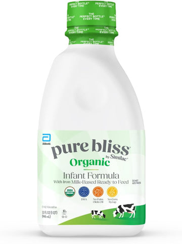 Pure Bliss by Similac Organic* Infant Formula, Easy to Digest, USDA-Certified Organic, Ready to Feed, 32-fl-oz Bottle