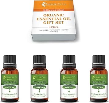 4 Piece Organic 10ml Essential Oil Gift Set 4 Pure and Natural Oils Aromatherapy Diffuser, Cosmetics : Amazon.co.uk: Beauty