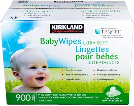 900 Kirkland Signature Unscented Baby Wipes