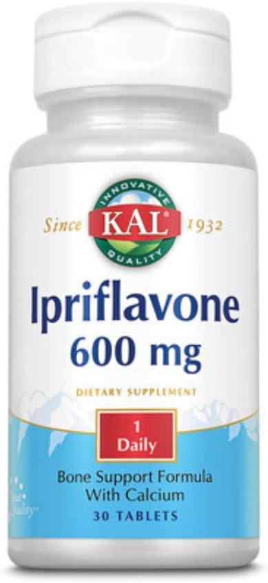 Kal 600 Mg Ipriflavone Tablets, 30 Count : Health & Household