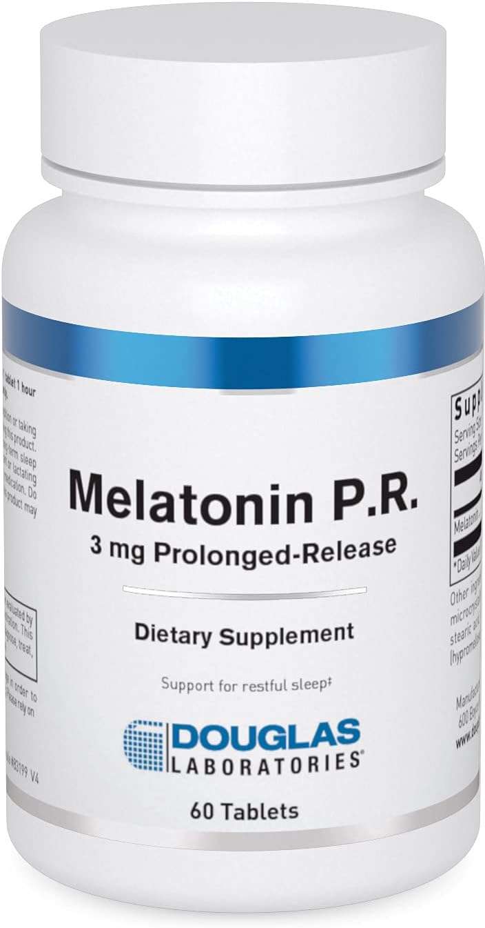 Douglas Laboratories Melatonin Prolonged Release - 3 Mg Melatonin - Sleep Support Supplement - For Hormone Balance, Relaxation, Antioxidants & Immune System* - 60 Tablets