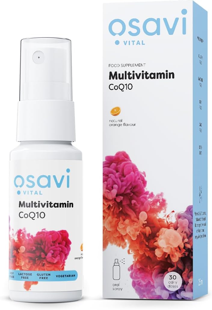 Osavi Multivitamin Coq10 – 25 Ml Oral Spray | Supports Energy Metabolism & Immune System | Coq10Vital® For Optimal Absorption | Orange Flavor