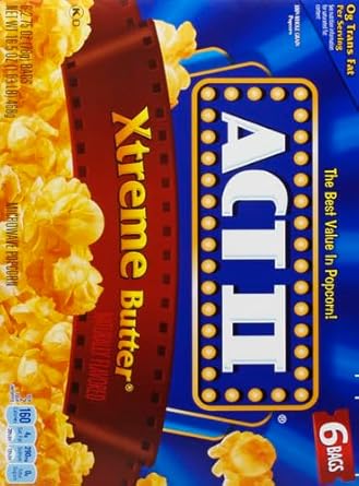 Act Ii Xtreme Butter Microwave Popcorn, 6 Ct 2.75 Oz Bags