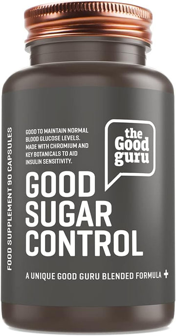 The Good Guru Diabetic Supplement By | Contains Chromium | Ginseng To Lower Blood Sugar Levels | Vitamin C To Contribute Normal Metabolism - 90 Capsules
