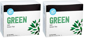 Amazon Brand - Happy Belly Green Tea Bags, 40 Count (Pack Of 2)