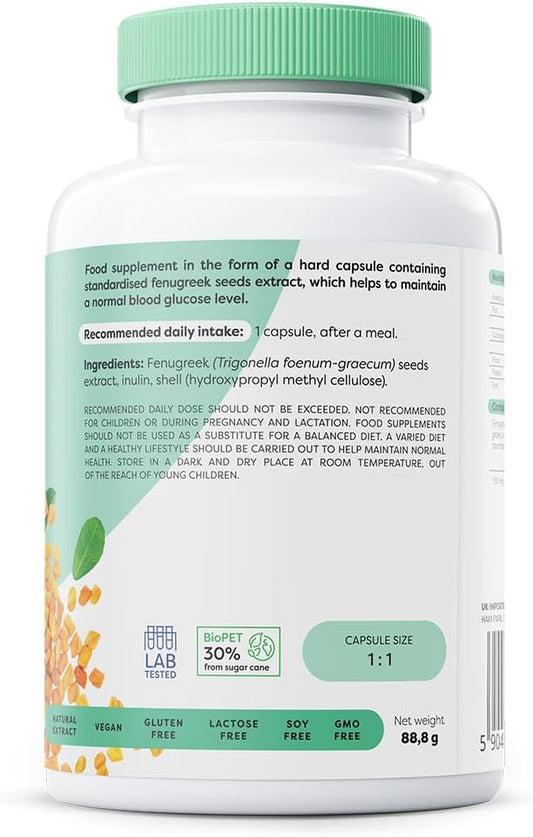 Osavi Fenugreek 550 Mg – 120 Vegan Capsules | Standardized Fenugreek Seed Extract For Healthy Blood Glucose Levels | Supports Normal Blood Sugar Regulation
