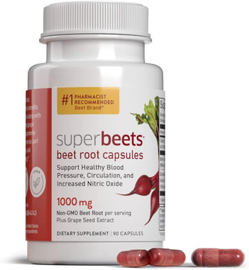 humanN SuperBeets Beet Root Capsules Quick Release 1000mg - Supports N