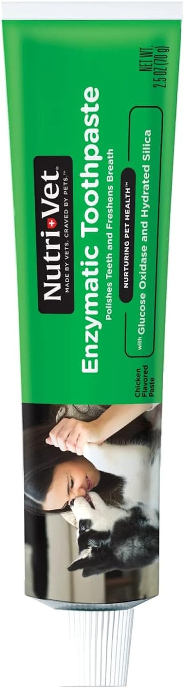 Nutri-Vet Enzymatic Toothpaste for Dogs - Non-Foaming Chicken Flavor - Promotes a Healthy Active Lifestyle - 2.5 oz