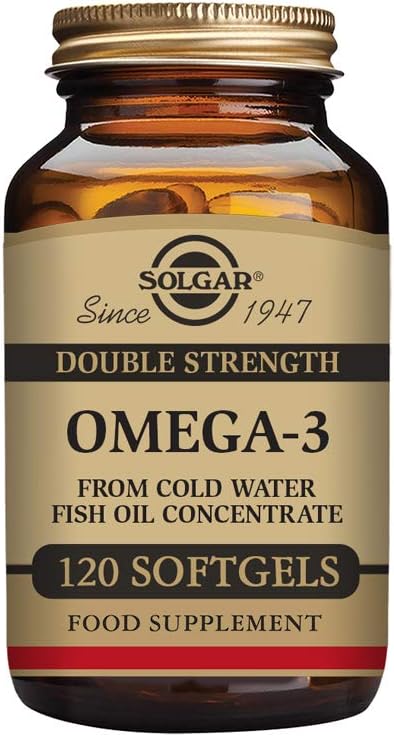 Solgar Double Strength Omega-3 700 Mg, 120 Softgels - Fish Oil Supplement - Support For Cardiovascular, Joint & Cellular Health - Contains Epa & Dha Omega 3 Fatty Acids - Gluten Free - 120 Servings