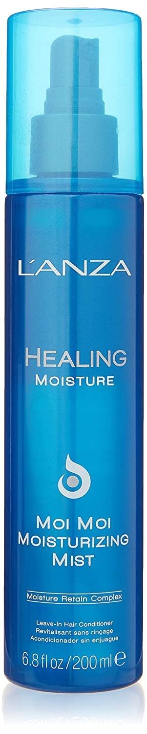 L’Anza Healing Moisture Moi Moi Moisturizing Mist, Oil Spray With Vitamin E, Moisturizes And Refreshes Dry And Coarse Hair, Detangles, Restores Elasticity & Revives Damaged Hair (6.8 Fl Oz)