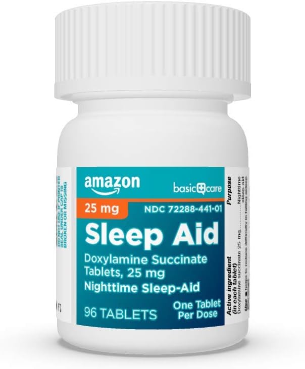 Care Nighttime Sleep Aid Tablets For Adults, Doxylamine Succinate 25 Mg, 96 Count