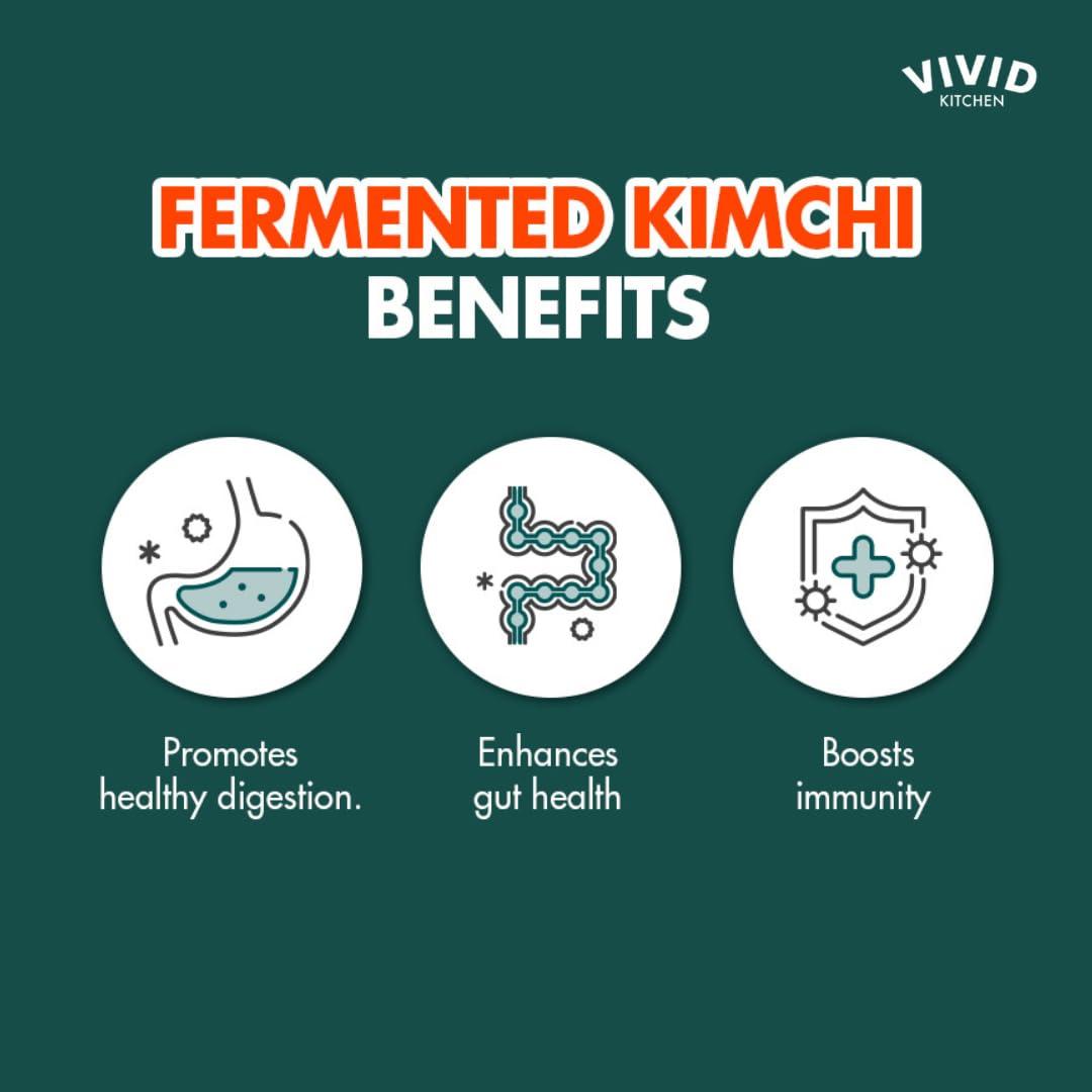 Vivid Kitchen Kimchi Salsa - Korean Mexican Fusion Condiment - Mild & Hot Flavors - 7.6 Oz Bottle - No Msg, No Artificial Preservatives - Plant-Based, Flavorful Salsa For Tacos, Burritos, Topping, Cooking, Dipping, And Grilling : Grocery & Gourmet Food