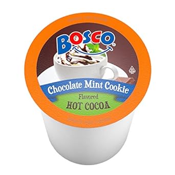 Bosco Single-Cup Hot Cocoa For Keurig K-Cup Brewers, Chocolate Mint Cookie, 40 Count