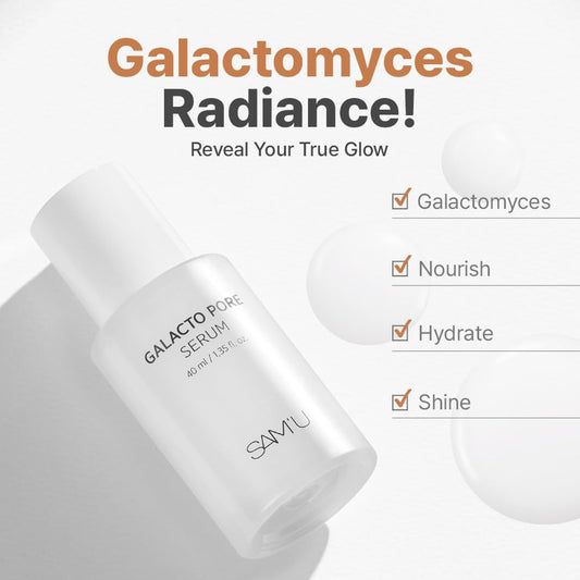Sam'U Galacto Pore Serum – Pore Tightening Facial Serum With Galactomyces For Glass Skin – Korean Skin Care, Tightening & Hydrating With Aha, Pha, Bha, Suitable For Acne-Prone Skin – 1.4 Fl. Oz