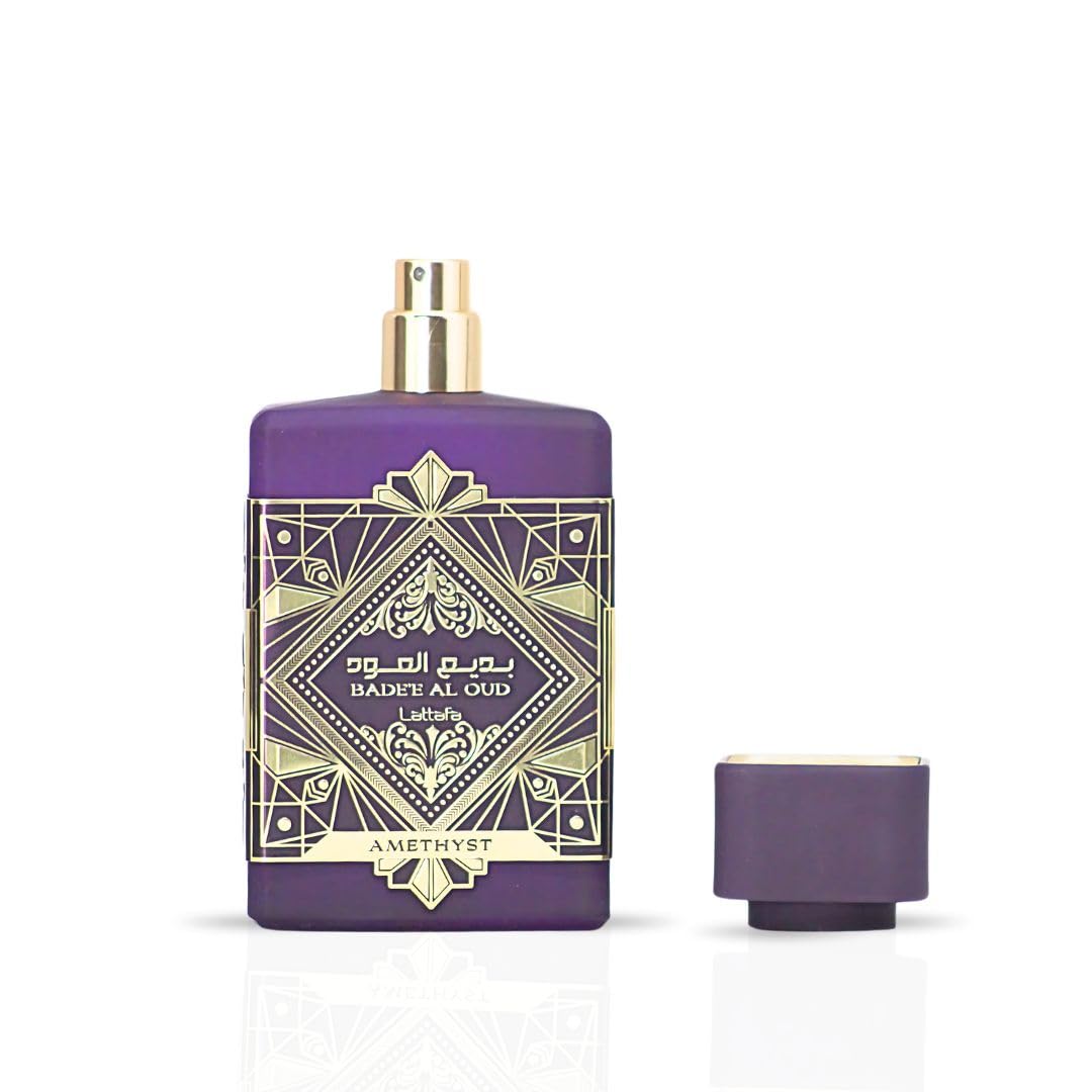 Lattafa Bade'E Al Oud Amethyst - Floral, Fruity, Amber, Oud - Eau De Parfum Long-Lasting Fragrance For Unisex, 3.40 Ounce / 100 Ml : Beauty & Personal Care