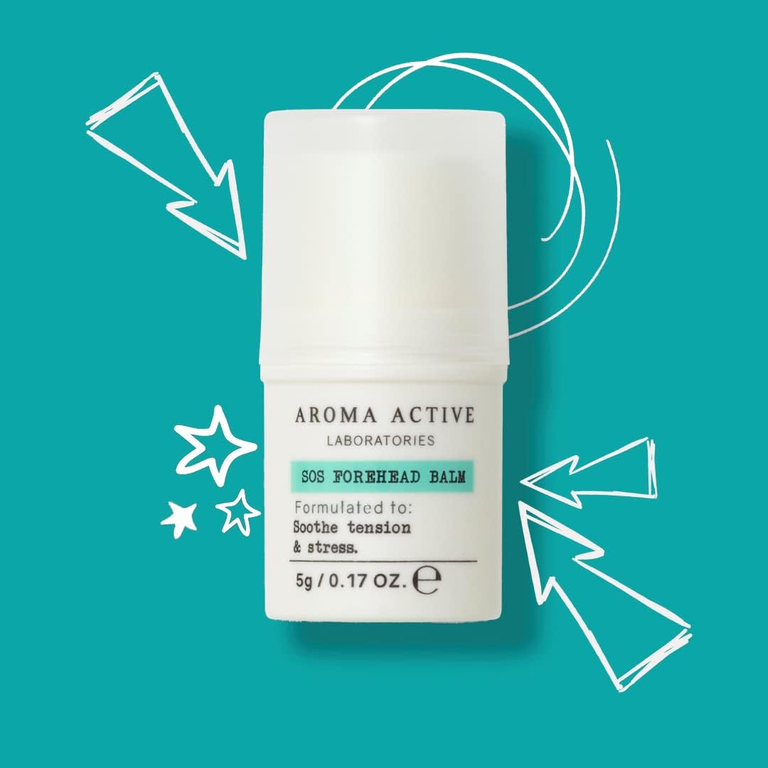 Aroma Active Laboratories Sos Forehead Balm 5G - Refresh Fuzzy Heads, Headache Relief, Ache, Eucalyptus, Peppermint, Menthol
