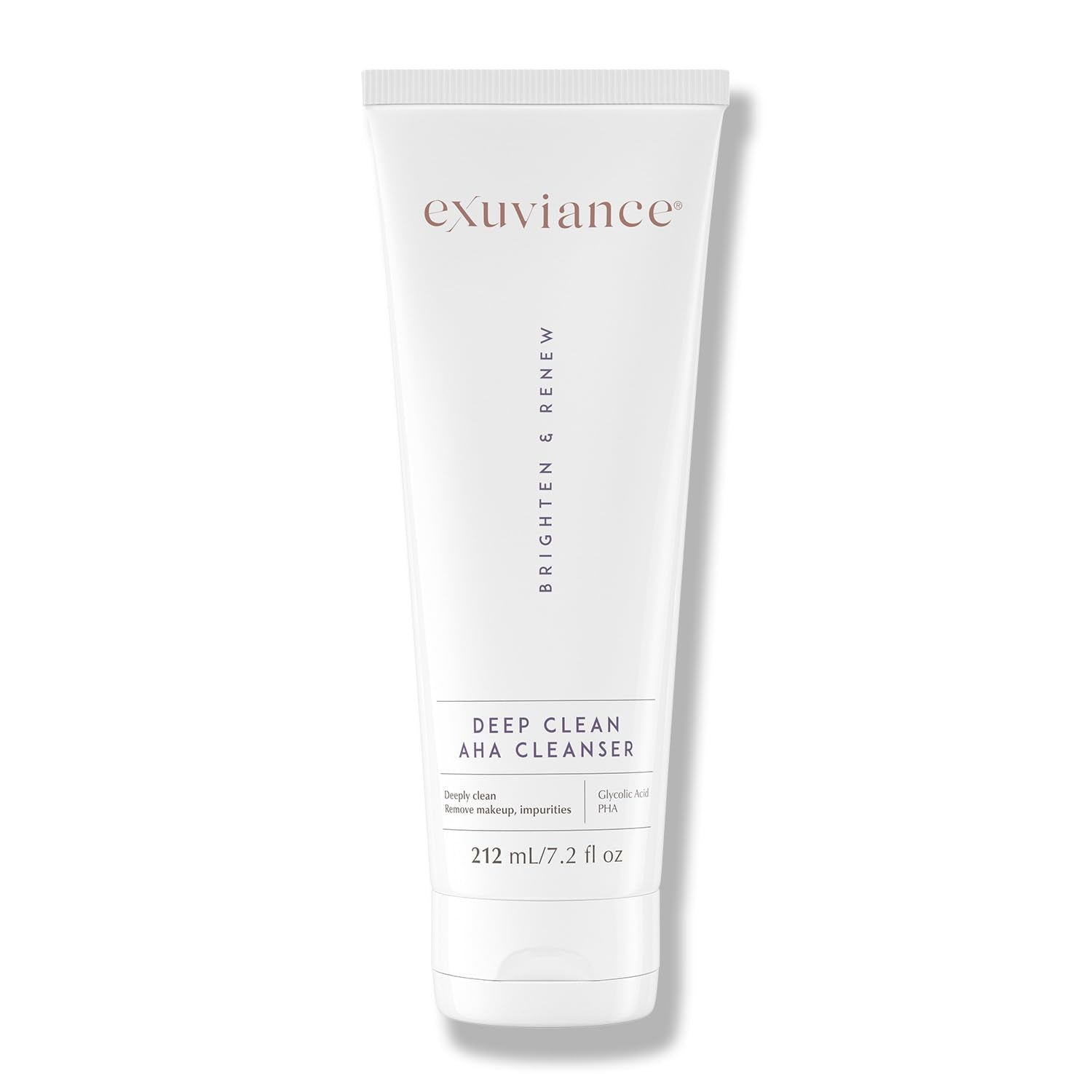 Exuviance Deep Clean Aha Foaming Face Cleanser And Makeup Remover With Glycolic Acid, Soap-Free, 7.2 Fl. Oz