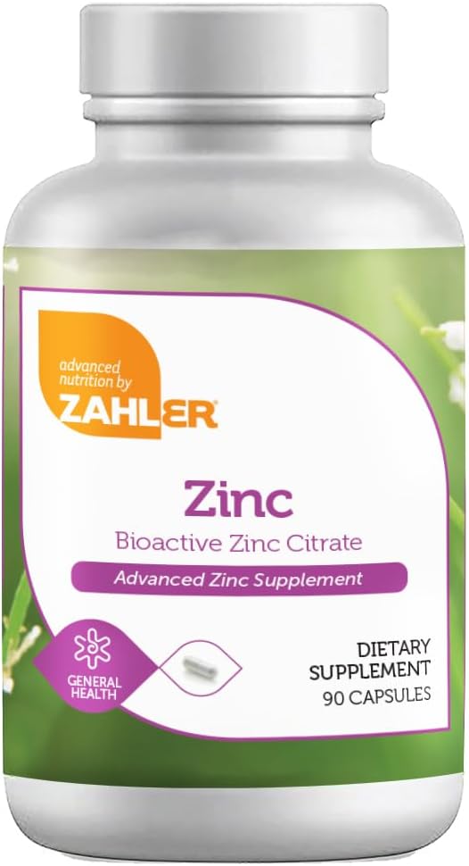 Zahler Zinc 50Mg, Supports Immune And Antioxidant Protection, Certified Kosher, 90 Capsules