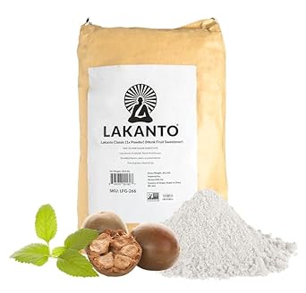 Lakanto Powdered Monk Fruit Sweetener with Erythritol - Bulk Powdered Sugar Substitute, Baking, Extract, Sugar Replacement (Powdered - 20 kg) : Grocery & Gourmet Food