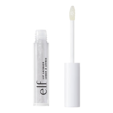 E.L.F. Lip Lacquer, Nourishing, Non-Sticky Ultra-Shine Lip Gloss With Sheer Color, Infused With Vitamins A & E, Vegan & Cruelty-Free, Whisper Pink