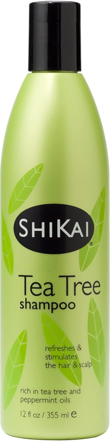 ShiKai Tea Tree Shampoo (12oz, Pack of 2) With Peppermint & Tea Tree | Refresh & Stimulate Your Scalp | Soap Free Alternative | Moisture for Daily Use