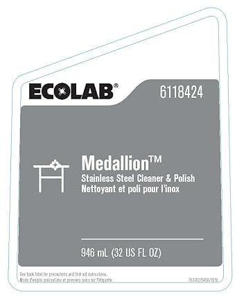 Ecolab Medallion™ Stainless Steel Cleaner & Polish : Health & Household