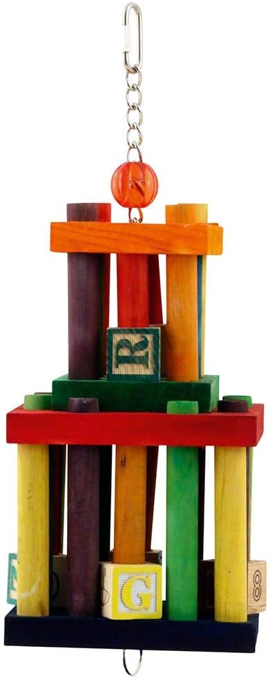 Northern Parrots Jail Break Foraging Parrot Toy - Chewable Wooden Parrot Toy for Medium and Large birds :Pet Supplies