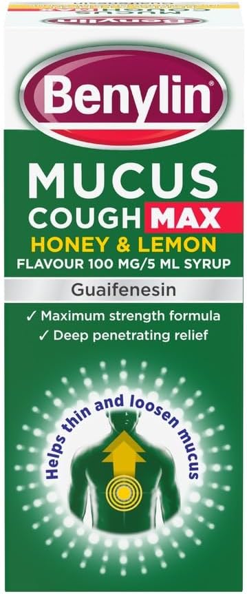 Benylin Mucus Cough Max Honey & Lemon Flavour Syrup 150Ml