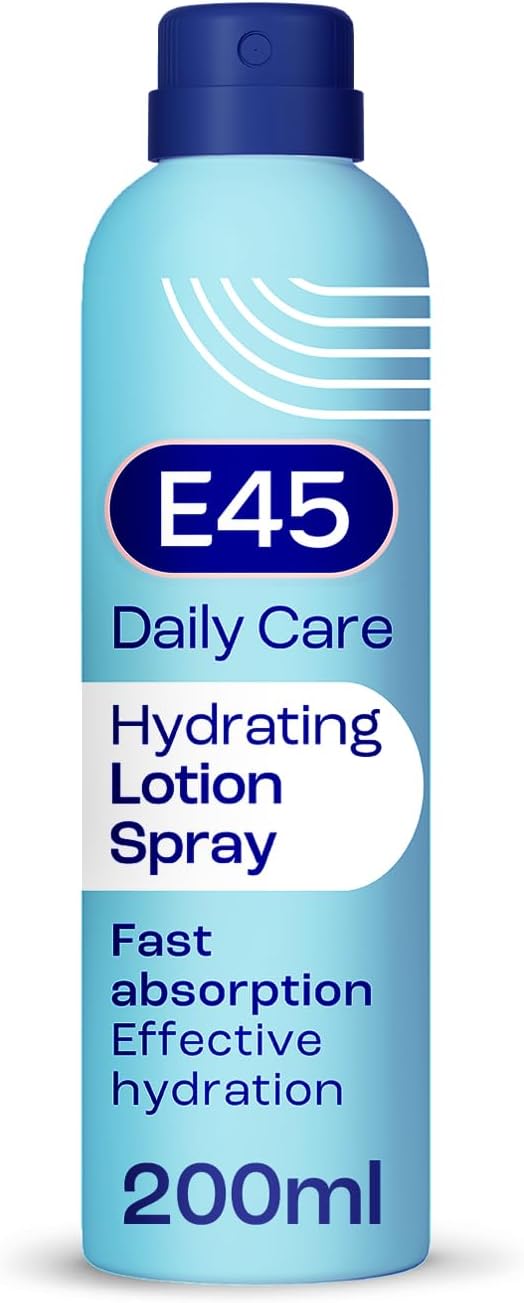 E45 Spray Moisturiser 200 Ml - Daily Lotion Moisturiser Spray For Dry Sensitive Skin - Fast Absorbing Body Lotion Spray Moisturiser For Soft Skin And Lasting Hydration – Suitable For Eczema Prone Skin