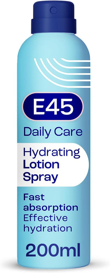 E45 Spray Moisturiser 200 Ml - Daily Lotion Moisturiser Spray For Dry Sensitive Skin - Fast Absorbing Body Lotion Spray Moisturiser For Soft Skin And Lasting Hydration – Suitable For Eczema Prone Skin