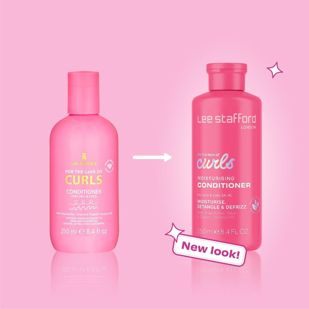Lee Stafford Wavy, Curly, & Coily Conditioner | For The Love of Curls - Conditioning Cream for 2A to 4C Hair, Anti Frizz, Moisturising, High Gloss Shine to Smooth Defined Curls, Lightweight, 250 ml : Amazon.co.uk: Beauty