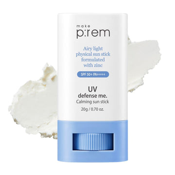 Makep:Rem [Make P:Rem] Uv Defense Me. Calming Sun Stick Spf 50 | Non-Nano Zinc Oxide Physical Sunscreen For Face | Uva/Uvb Protection | No Oxybenzone & Octinoxate | 20G, 0.70 Fl.Oz. | Makeprem