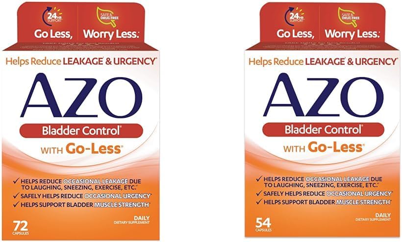 Azo Bladder Control With Go-Less For Urgency & Leakage Relief | 72 & 54 Capsules