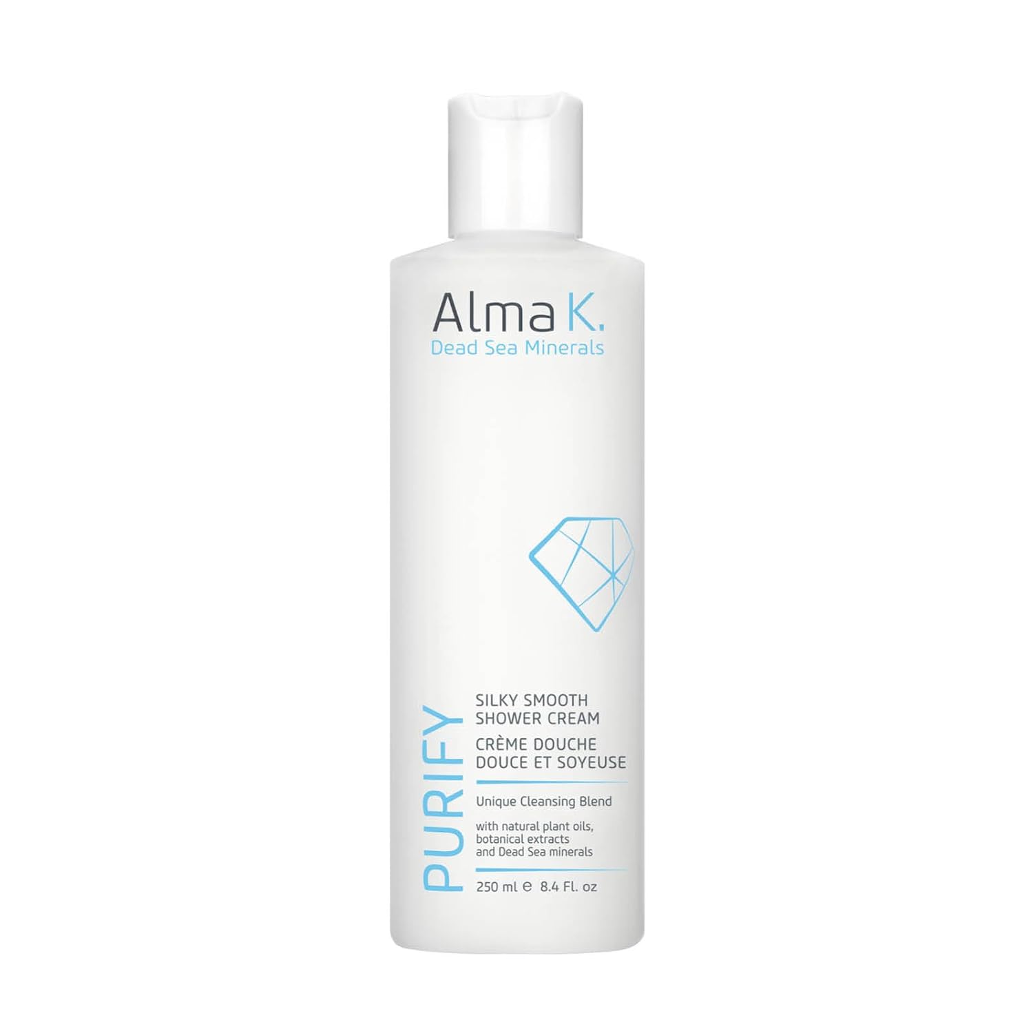 Alma K Silky Smooth Shower Cream - Moisturizer With Dead Sea Minerals - White Tea And Neroli Scent - Body Cream - Body Skin Care Products - 8.4 Oz