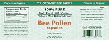 YS BEE FARMS Bee Pollen 550 MG, 200 CT