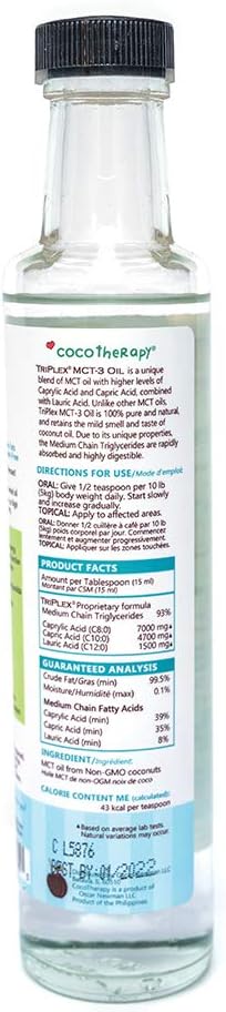 Cocotherapy Triplex Mct-3 Oil, Non-Gmo, 100% Pure And Natural, 8 Oz