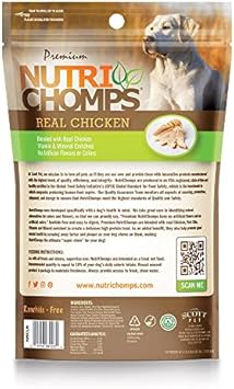 Nutrichomps Dog Chews, 5-Inch Kabobs, Easy To Digest, Rawhide-Free Dog Treats, 6 Count, Real Chicken And Duck Flavor