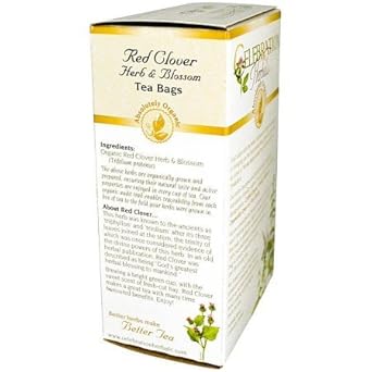 Celebration Herbals Organic Red Clover Herb And Flower Tea Caffeine Free - 24 Herbal Tea Bags : Grocery & Gourmet Food